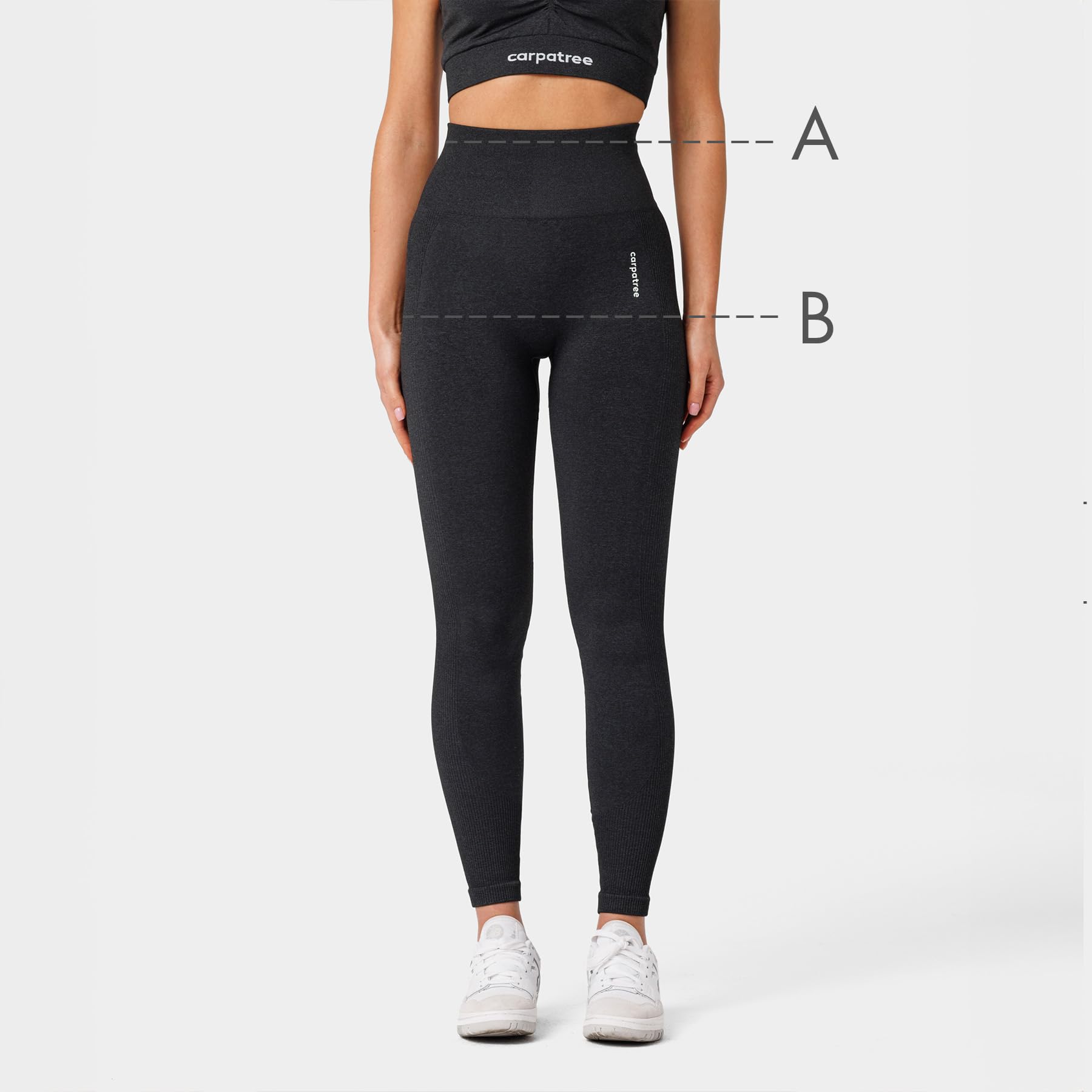 Carpatree - Sport Leggings Damen, Scrunch Butt Sportleggins mit Push Up, Seamless und Blickdichte Sporthose, High Waist, Grosse Flexibilität, Marken Leggings Tights für Workout Gym Yoga - Schwarz