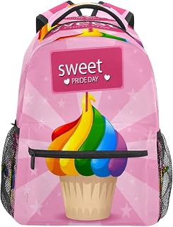 Mochila escolar para meninos e meninas, colorida, dia do orgulho do arco-íris, bolsa de ombro para estudantes, meninos e meninas, leve, durável, bolsa de viagem para trilhas, acampamento, mochila de dia