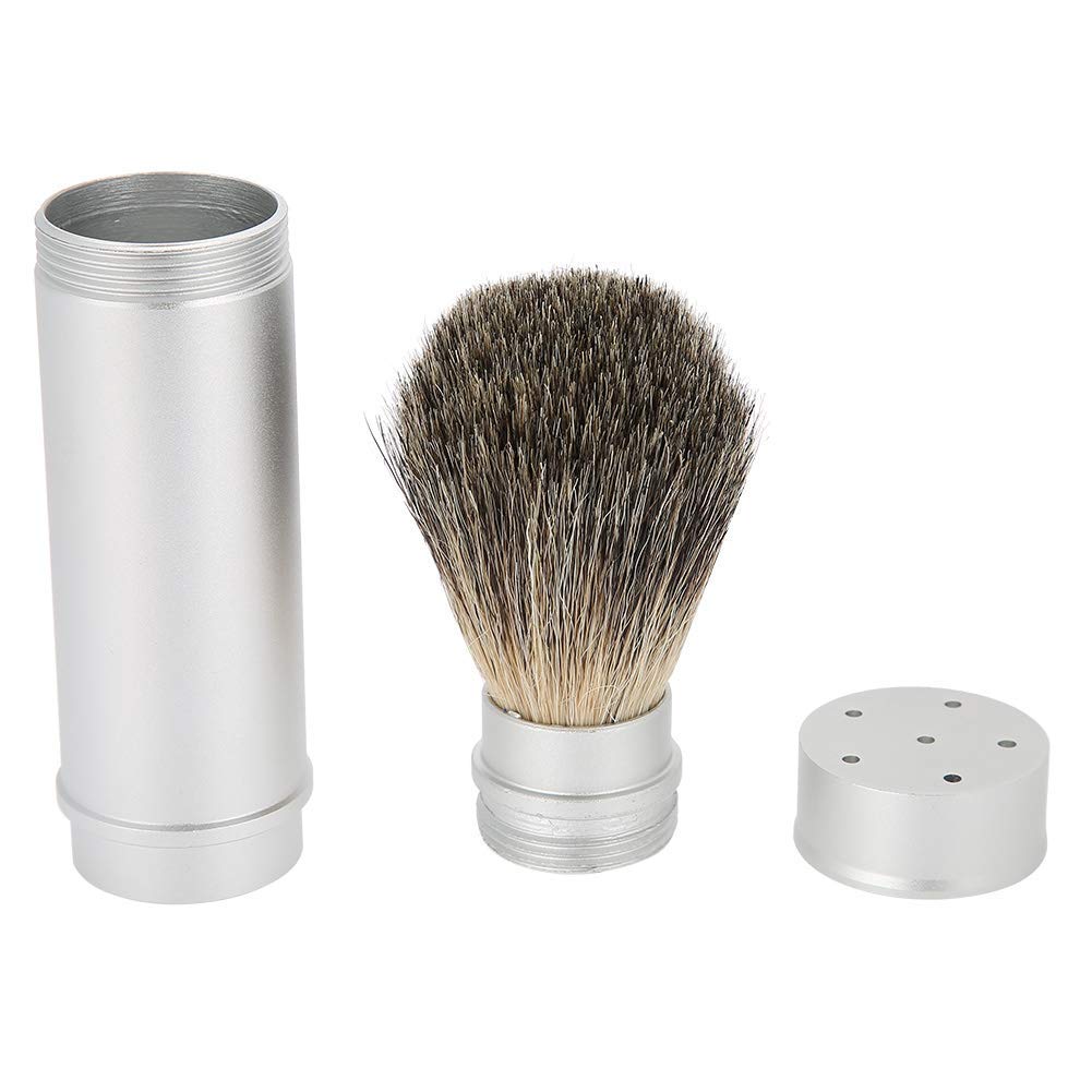Brosse à raser portative pour hommes, ensemble de toilettage de barbe incluant Brosse à moustache et Brosse à cheveux, outil de soin facial et crée une meilleure mousse pour le rasage