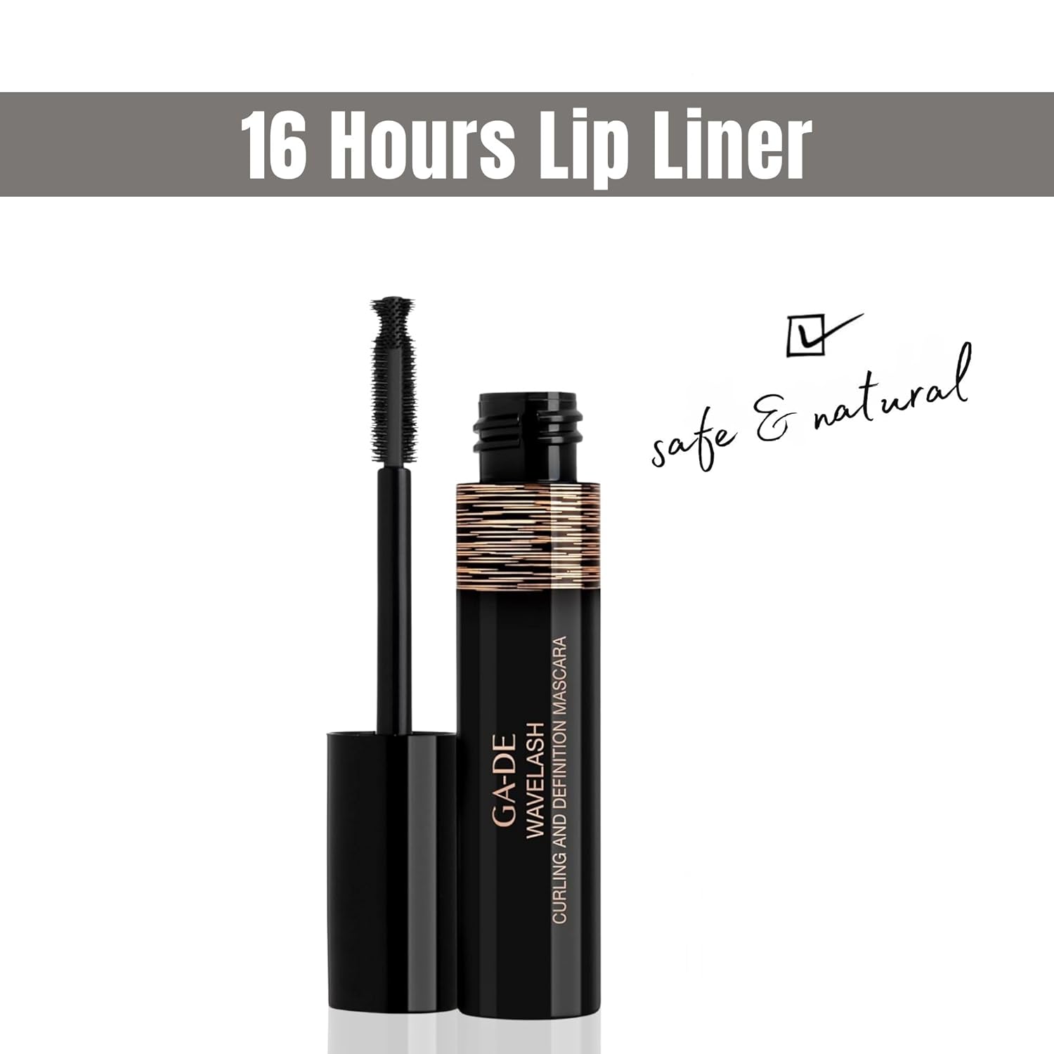 GA-DE Wavelash Curling and Definition Mascara - Instantly Thickens and Volumizes - Formulated with Wavemax for Dramatic Effect - Black - 0.49 oz - Image 2