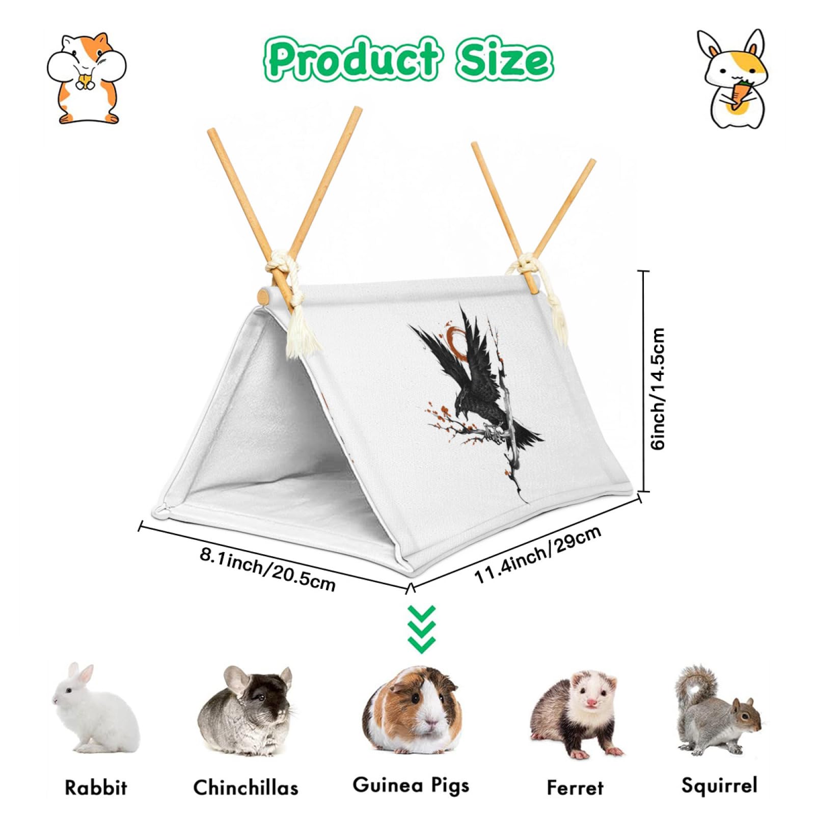 Amazon | ペットハウス 八咫烏 カラス 鳥 小動物ベッド ハムスター
