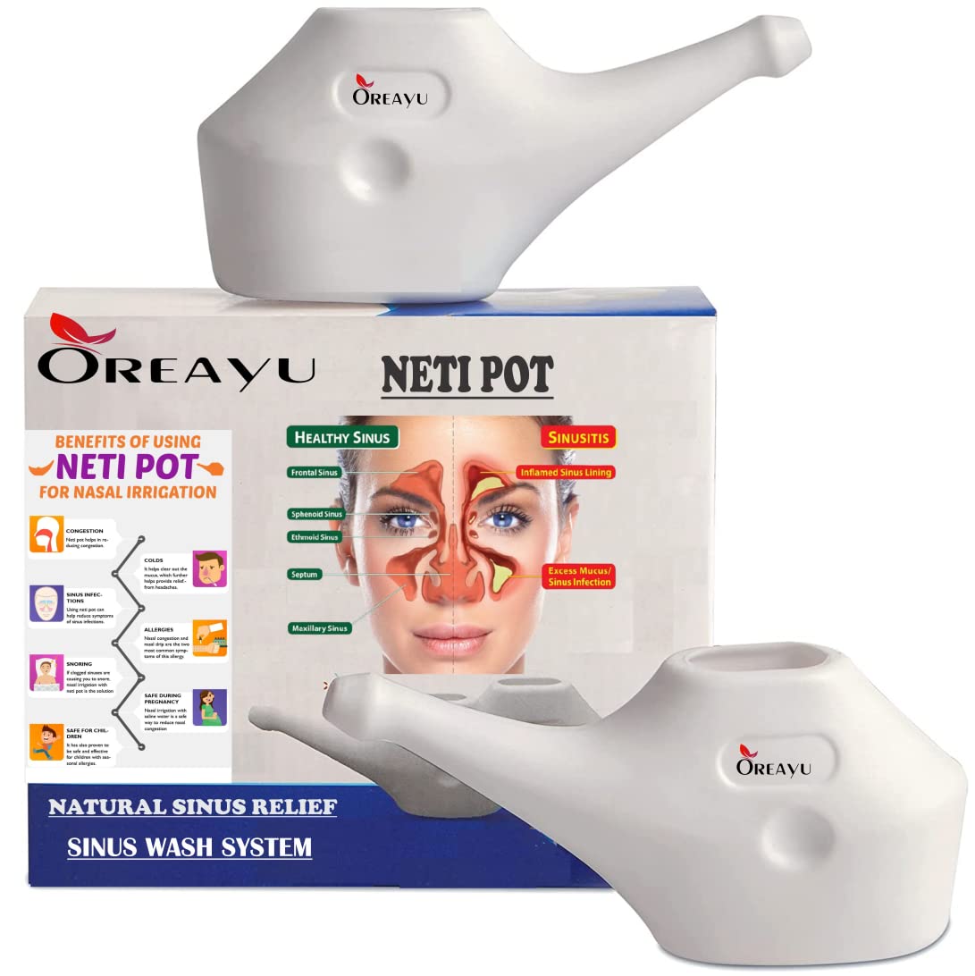 OREAYU™ Durable Unbreakable Plastic Jal Neti Pot for Sinus Congestion (Pack of 1) (B09QL87647) Amazon Price History, Amazon Price Tracker