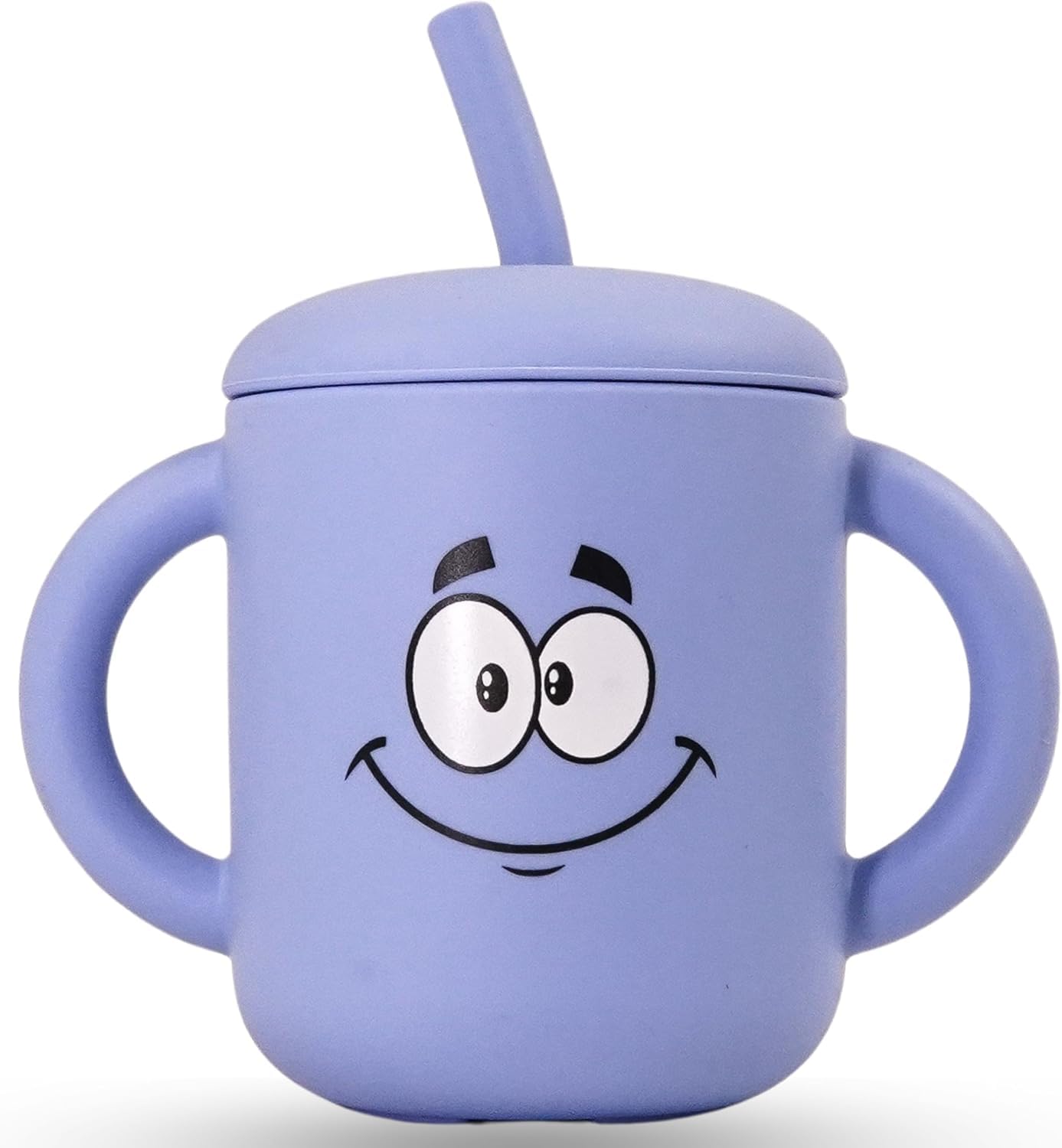 Meet the Moodies (MOM) 100% Silicone Sippy Cup with Straw & Handles BPA-Free, Leak-Proof Baby Cup for 6+ Months | Helps Toddlers Transition from