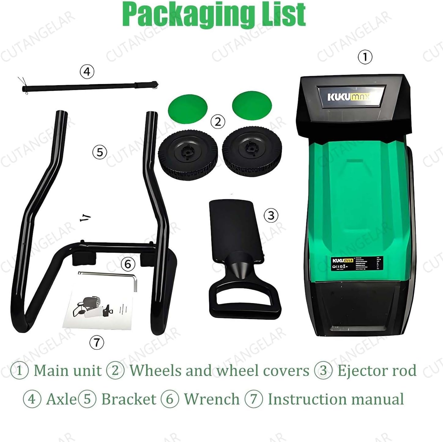 Garden Wood Chipper, 2400W Electric Shredder Mulcher with Collection Bag, Handles 40mm Diameter Branches, Perfect for Yard Waste Management and Composting.