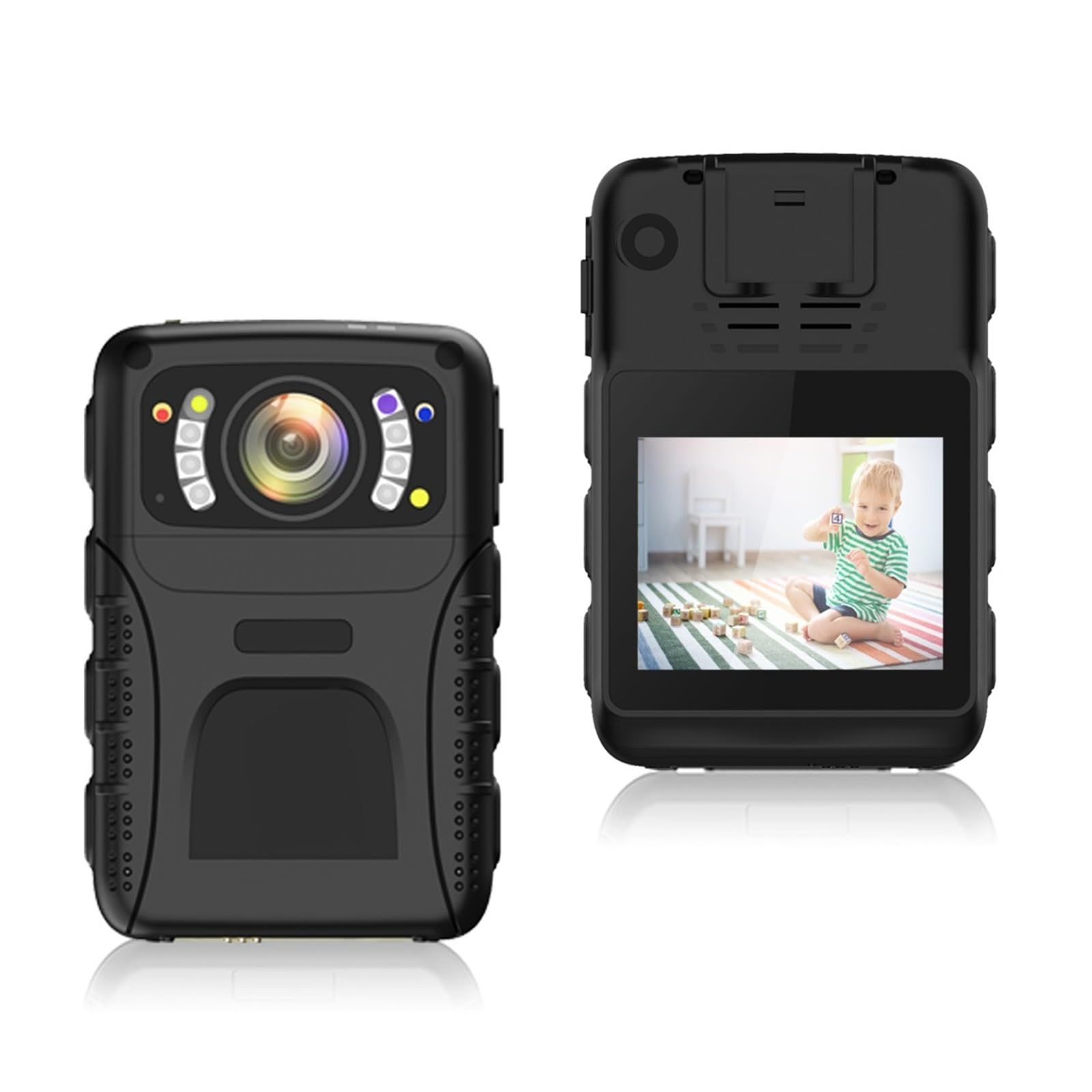 JVDDI Body Camera 1440P 4K Portable Recorder Mount Clip Anti Fall Shockproof Secure Outdoor Detachable Battery Body Worn Camera for Outdoor Recording(64GB)