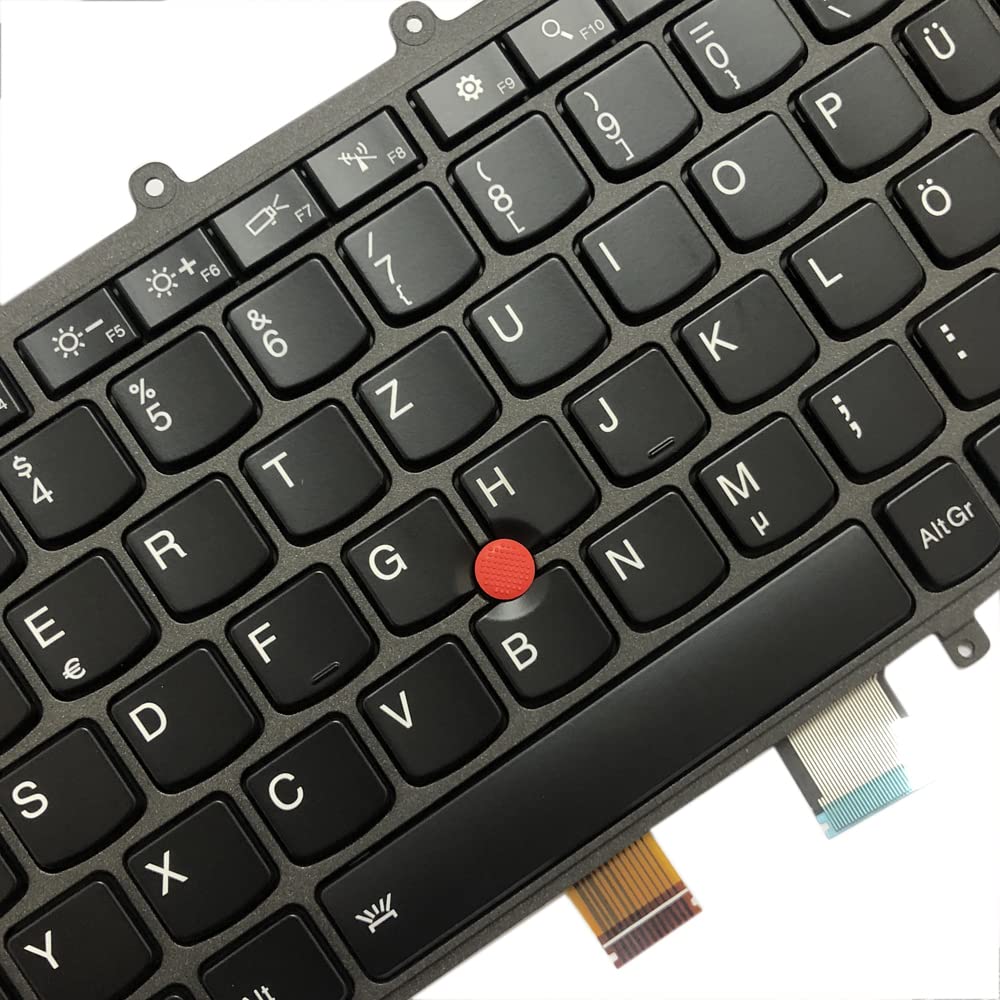 Gintai Teclado alemán QWERTZ Retroiluminado para Lenovo ThinkPad X230S, X240, X240S, X250, X260, X270, A275 04X0189 04X0227 0C43994 0C44032 CS13XBL-84D0 Keyboard Backlit Laptop