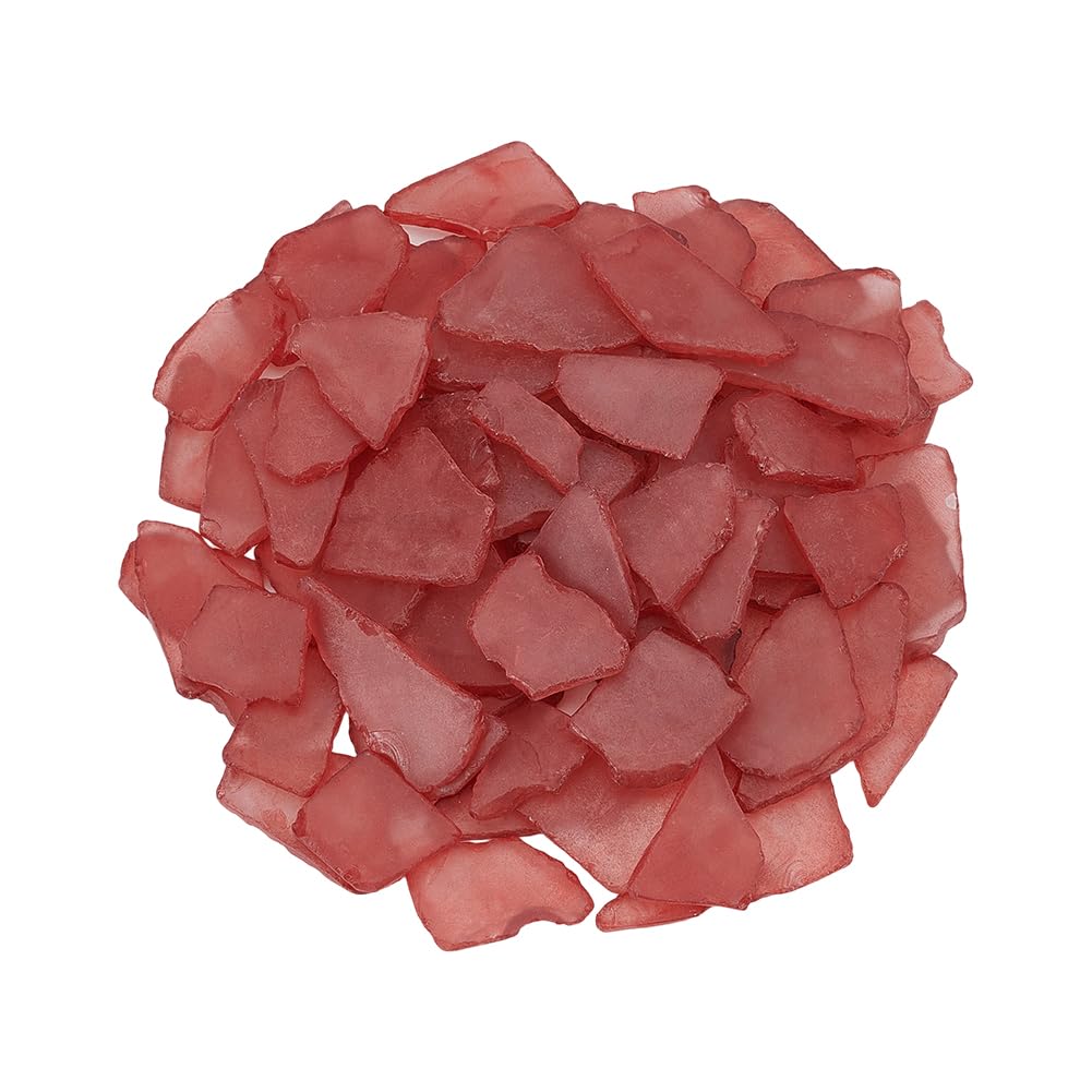 Verre de mer rouge dépoli pour décoration de table de mariage
