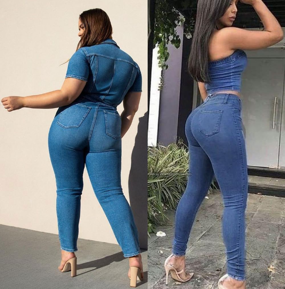 厚手 ストレッチ 25.4cm ハイライズ スキニージーンズ カーブ 4ウェイ ストレッチ デニムパンツ 女性用 大きなお尻に良い