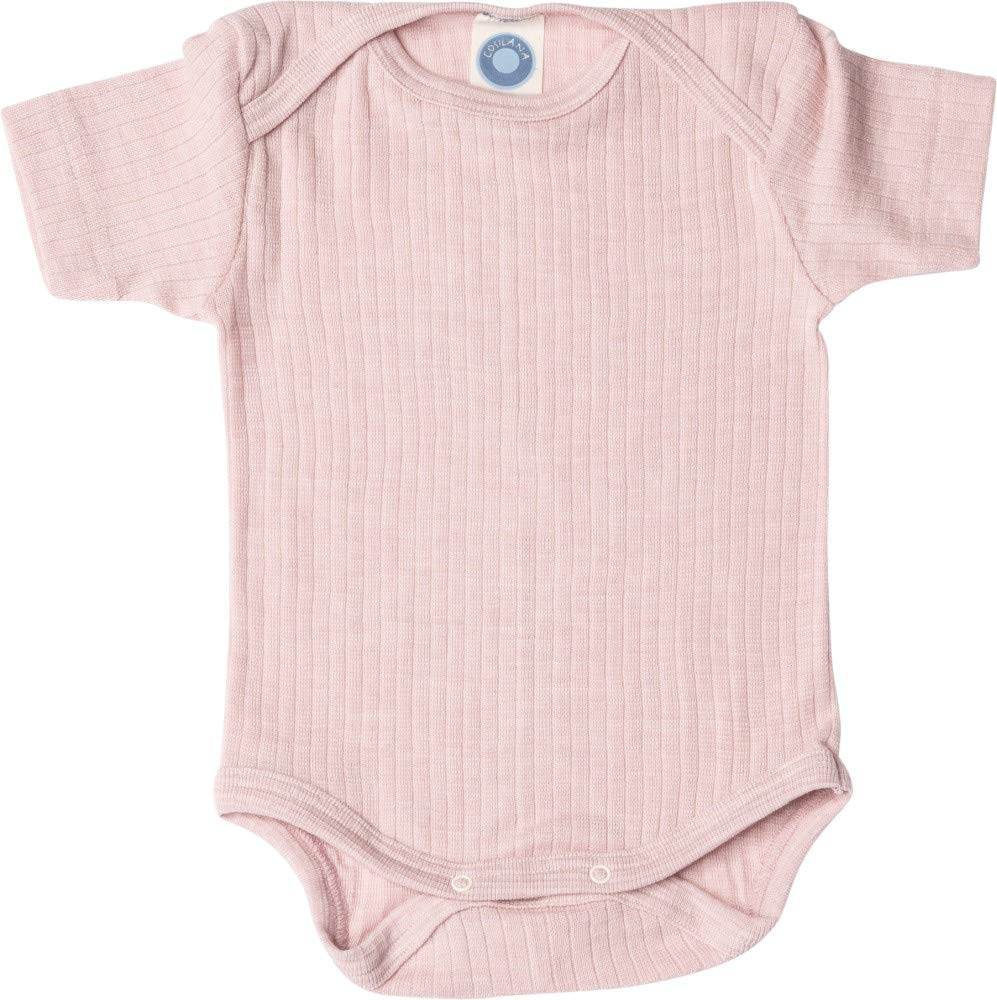 Cosilana, Body a maniche corte per neonato, 91052, in cotone/lana/seta