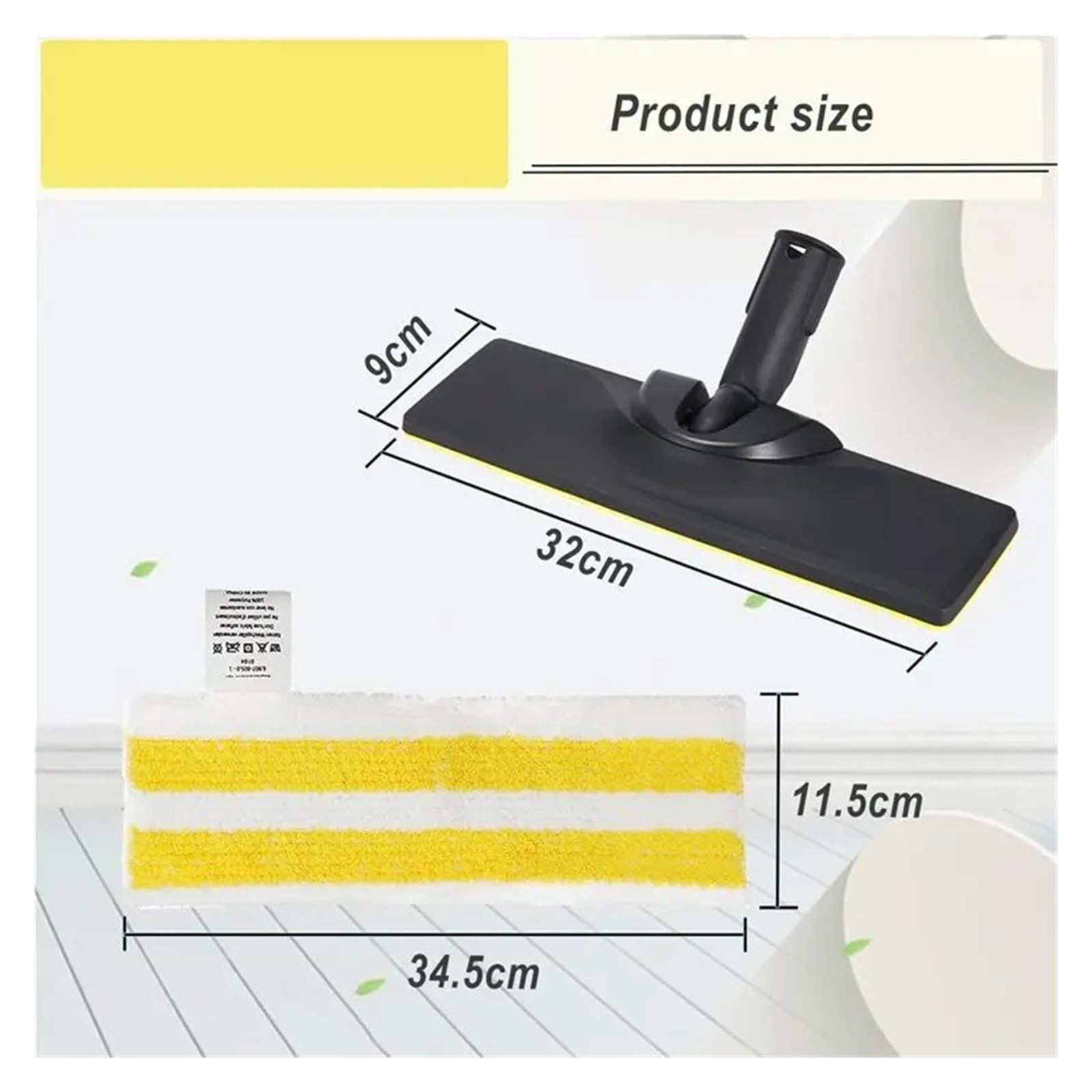 Juego de boquillas for suelo Easyfix, compatible con Karcher, modelos de limpiadores a vapor SC2 SC3 SC4 SC5, incluye paños de microfibra de repuesto for suelos