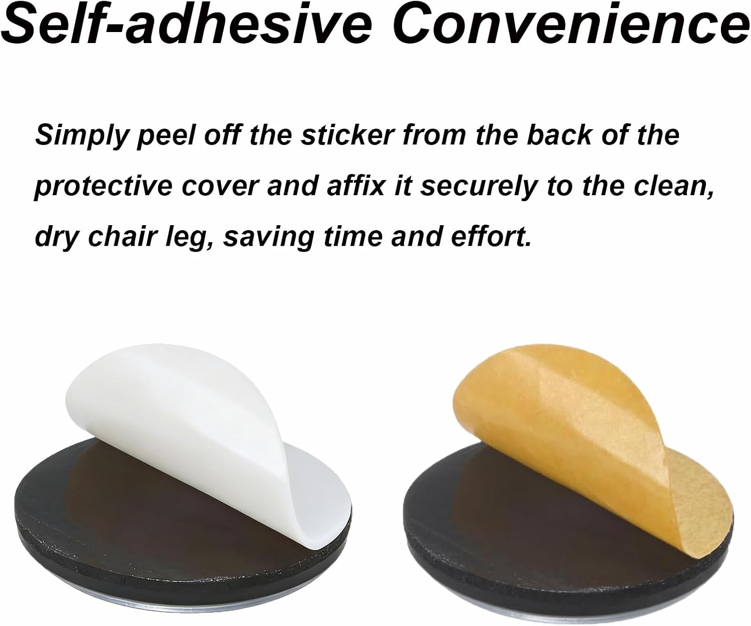 24 PCS Furniture Sliders, 19mm PTFE Self Adhesive Base, Strong Cushioning for Carpet & Wooden Floors, Anti-Scratch Heavy Duty Appliance Pads for Chairs, Desks and Washing Machines