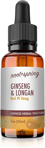 Ginseng & Longan - GUI Pi Tang - Tintura de hierbas GUI Pi Wan (extracto líquido) - Concentrado con cuentagotas - Suplemento natural de mezcla de