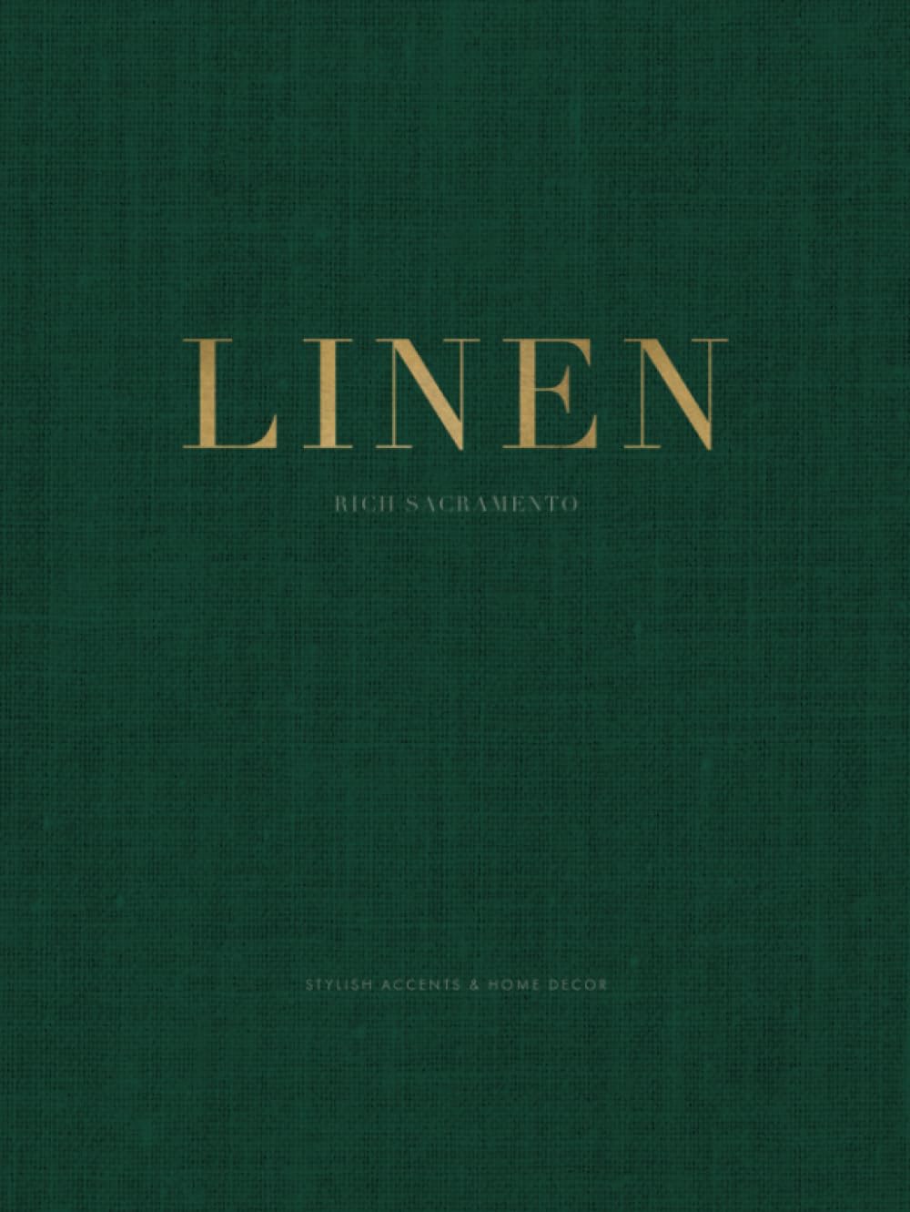 Rich Sacramento - Dark Green Hard Cover Coffee Table Book, for Decor & Display | Linen Style Home Accent with Realistic Fabric Effect: Ideal for ... | Minimal Internal Layout (Fabric Accents)