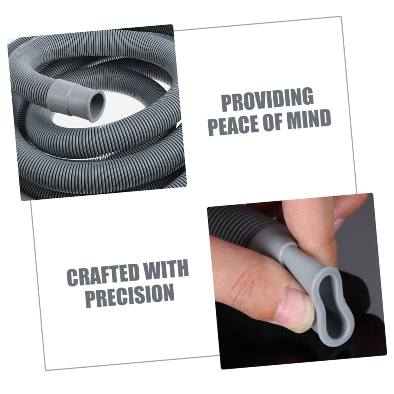 Manguera De Drenaje Extensión Lavadora Manguera De Agua Portátil Tubo Descarga Flexible Oscuro