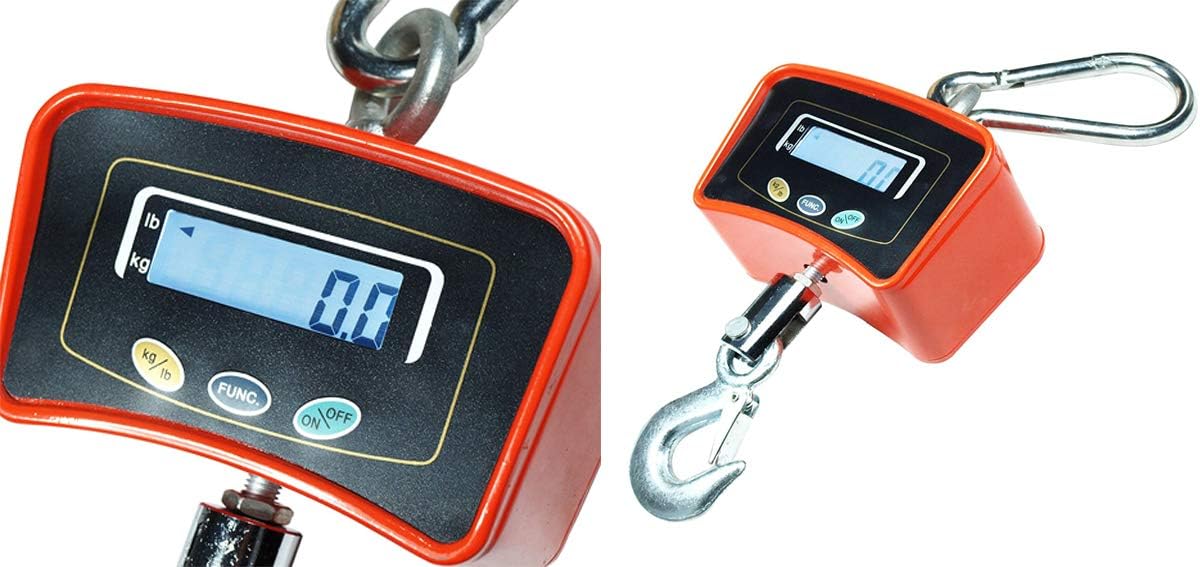 Bilancia Dinamometro Digitale Professionale Da Gru Con Gancio In Acciaio 1000 Kg Ad Uso Industriale A Sospensione