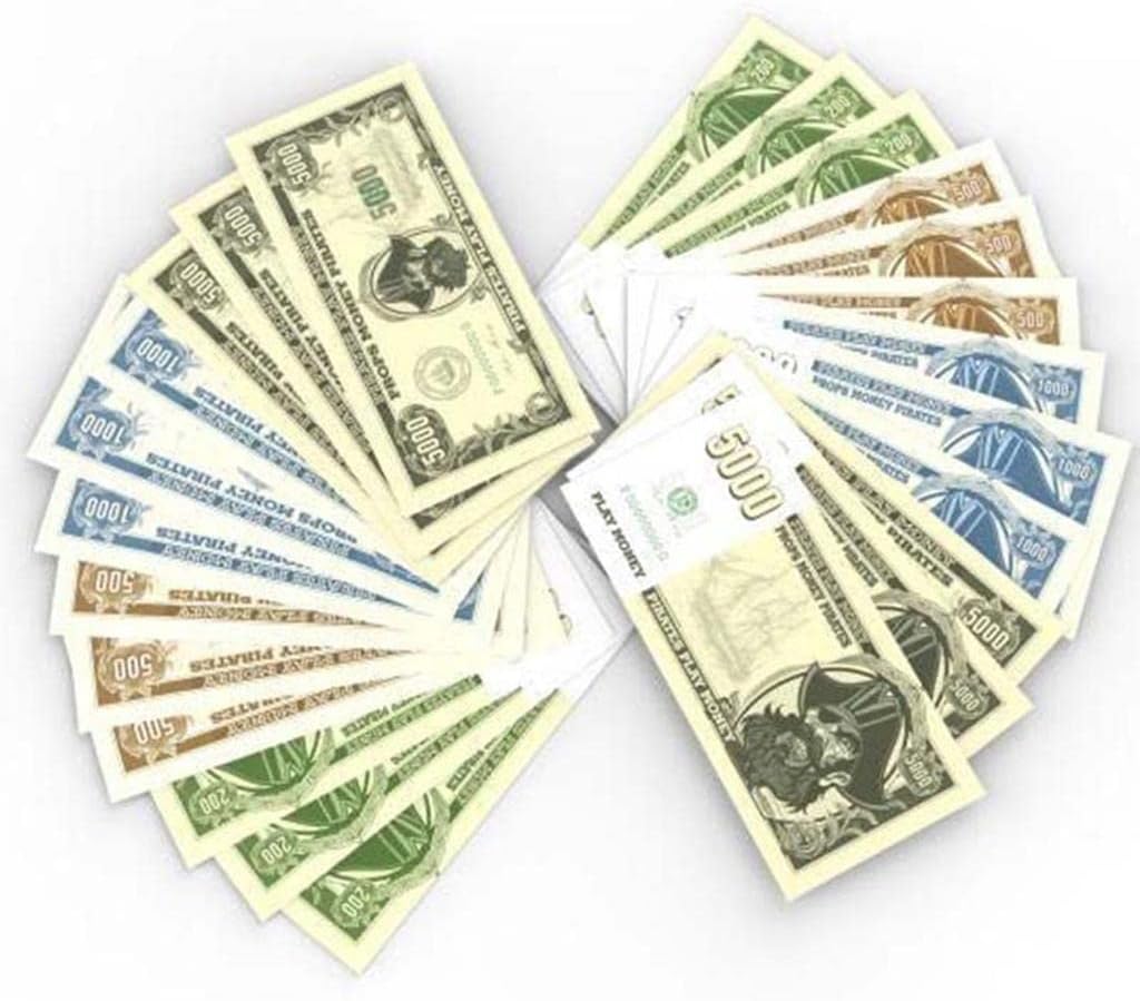 Enakshi (LABEL) 100pcs Captain Pirate Replacement Paper Money Collectible Money Coins 200