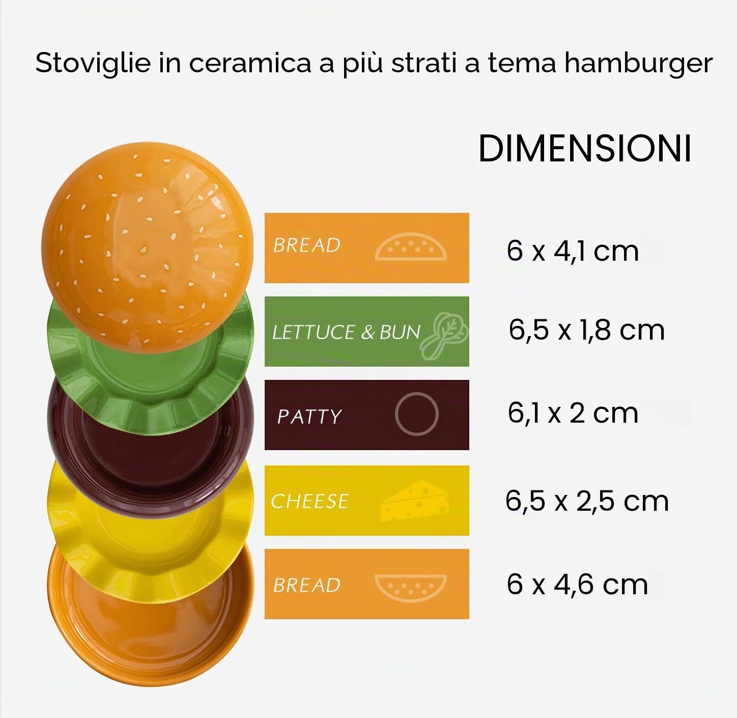 Set di ciotole e piatti in ceramica, set di piatti a 5 pezzi in stile Amburgo carino, piatti da dessert per cena e ciotole per cereali con set di coperchi. Regalo da tavola romanzo.