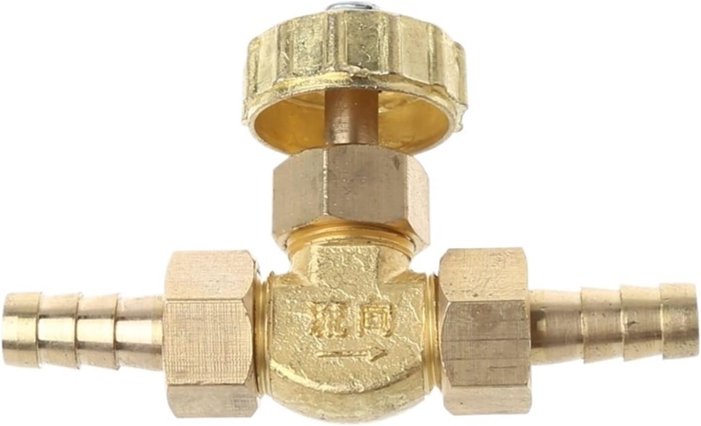 1pcs Brass Propane Butane Gas Adjuster, Barbed Spigots, Brass Needle Valve, 10mm(8mm)