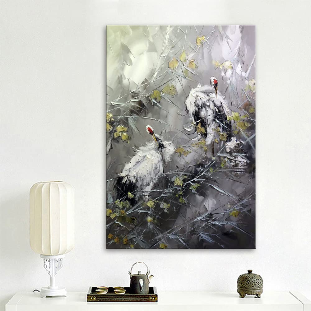 Peinture murale animal de grand format avec tableau huile texture 3D fait main