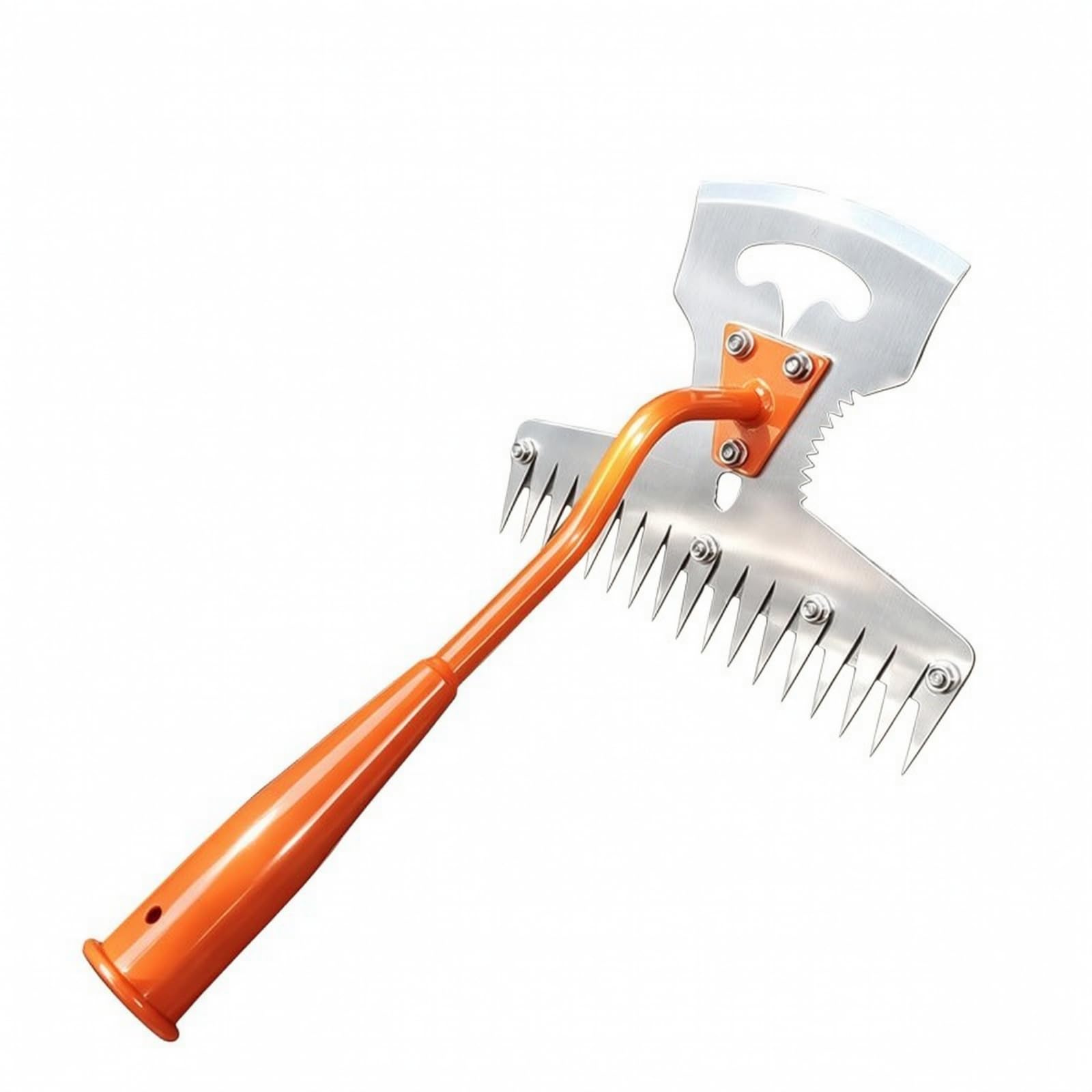 Sarchiatore Manuale in Acciaio Temperato | Multifunzione, Sarchiatore a Doppia Testa, Smontabile, Rastrello per Erbacce, Aiuole, 17 Denti