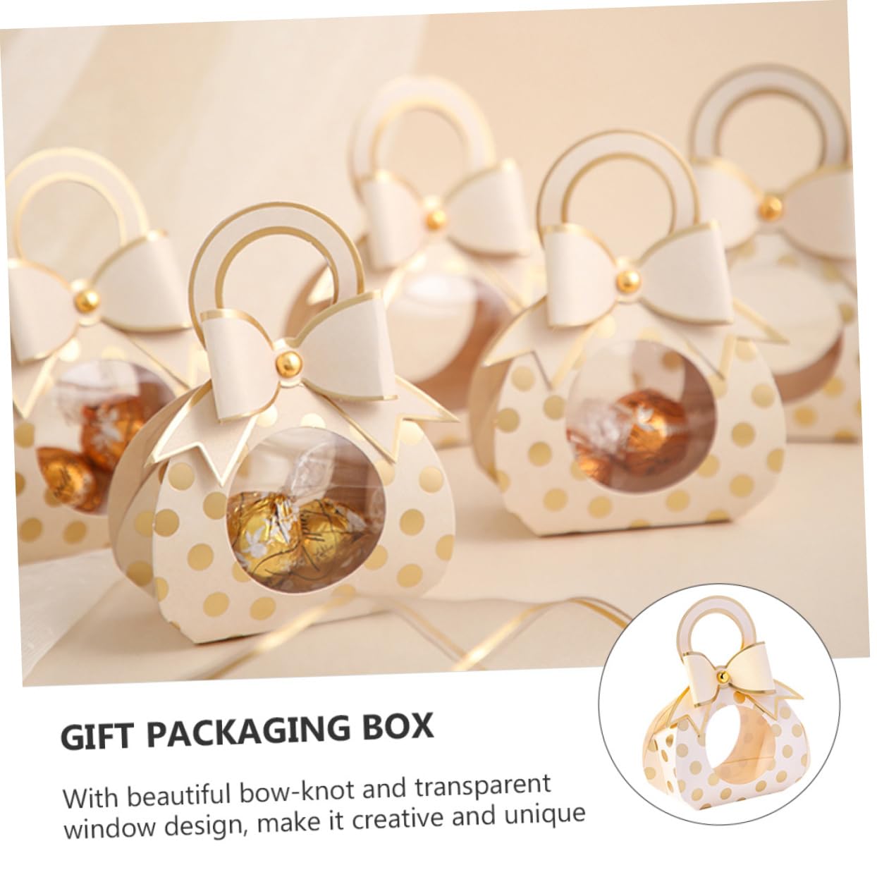 VALICLUD Leichte Gastgeschenkbox 50 Stück und Bankette für Hochzeiten aus Papier Hochzeitsbonbonbox mit Transparentem Fenster und Praktischem Griffdesign