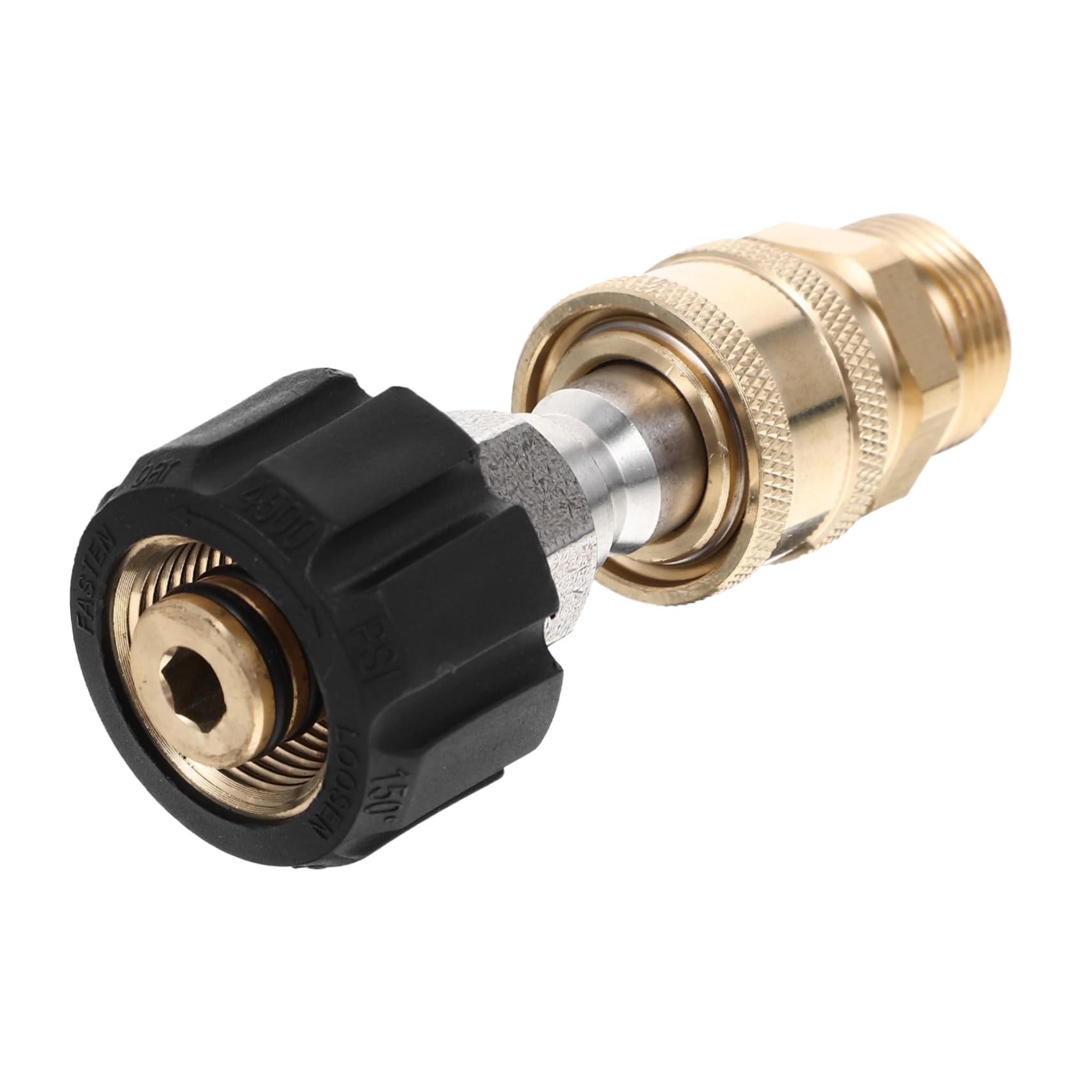 Toyvian 4 Juegos De Adaptadores De Conexión Macho De Alta Presión para Jardín Accesorios De Arandela De Función Rápida Adaptador De Latón Dorado