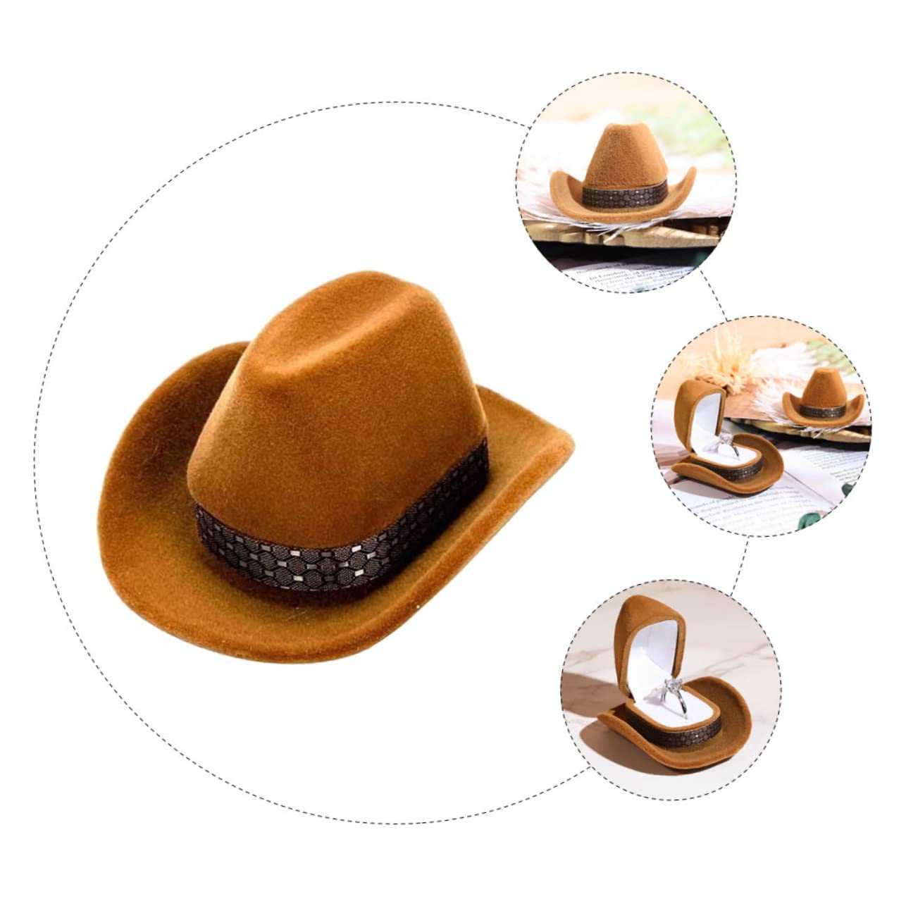 Rhsemi Lot De 2 Boîtes à Bijoux Pour Chapeau De Docteur