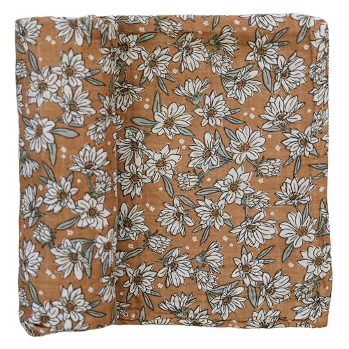 Image of Mebie Baby Magnolia Muslin Swaddle - Soft, Modern & Neutral Swaddle Blanket for Newborns (0-3 Months), Comfy Wrap & Baby Essentials