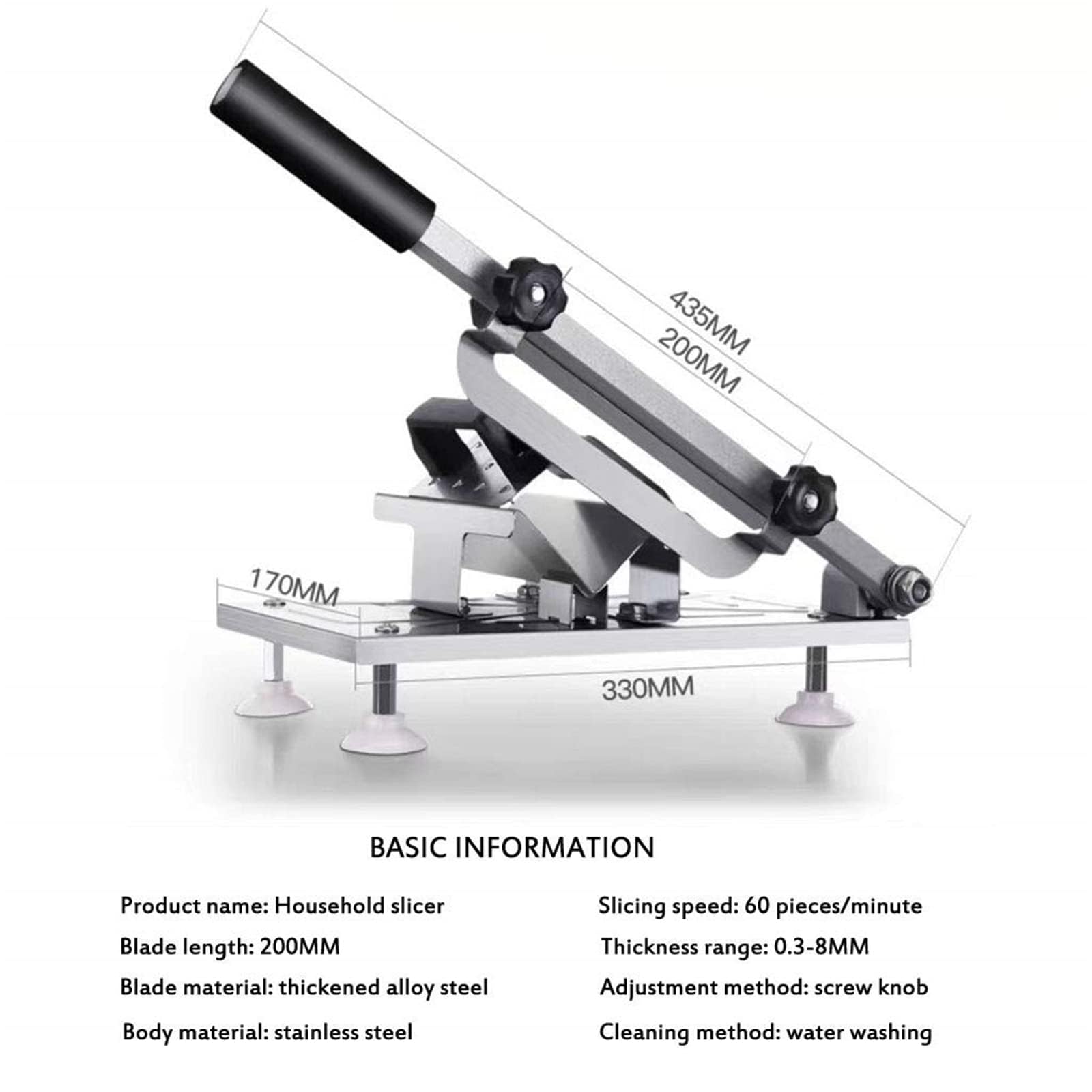 Amazon｜家庭用ステンレス鋼肉スライサー、手動食品肉スライサー、冷凍