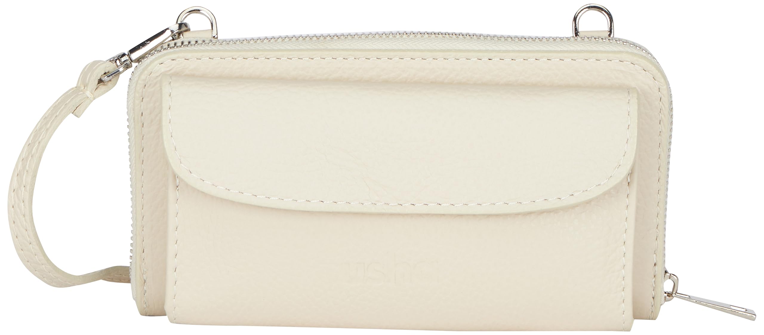 Sidona Women's Leather Clutch Bag, Beige, One Size