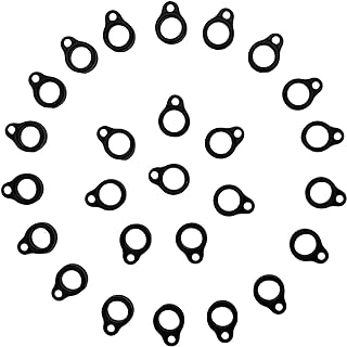 17Pcs Black Anti-Lost Silicone Rubber Rings Band Holder Multipurpose Adjustable Cases Necklace Lanyard Replacement Pendant Carrying Kit for Pens Diameter 8mm (17 Pcs Black 8mm/0.3inch)