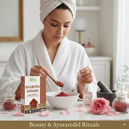 Miniatura 7 de Polvo de raíz de Manjistha 100% puro y natural Rubia Cordifolia para uso a base de hierbas, polvo de raíz finamente molida para cuidado de la piel,