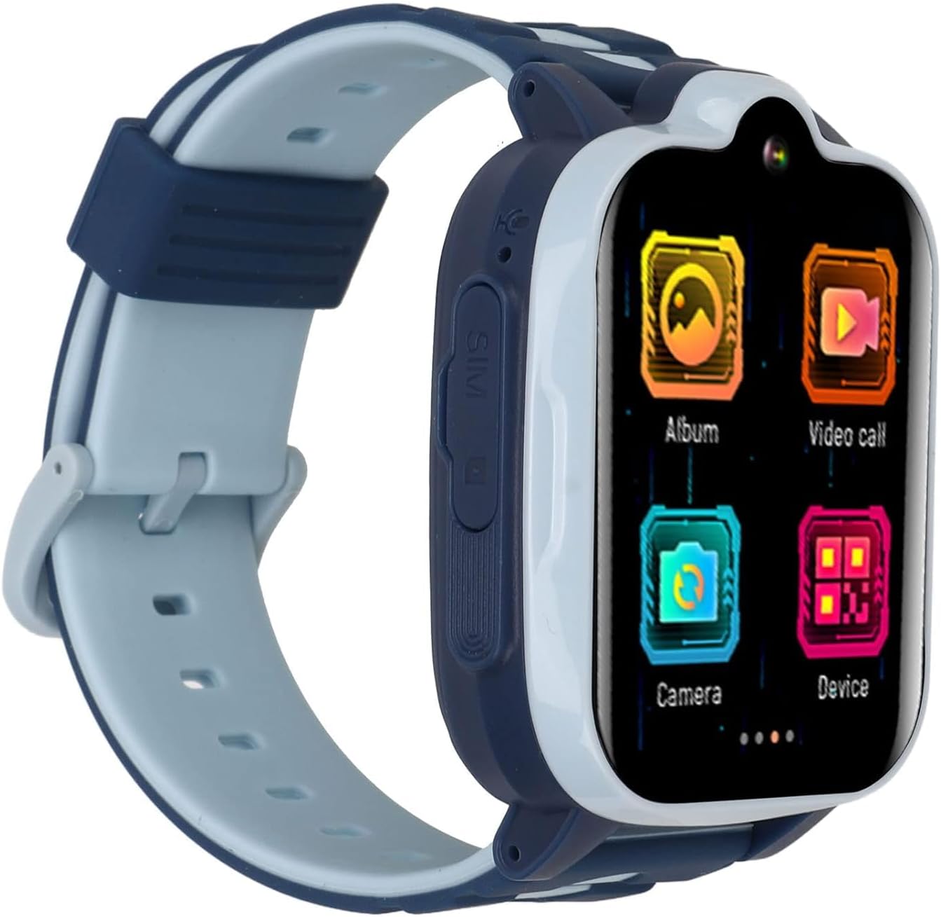 LIANAI 4G Kids Smart Watch, Touch Screen Waterproof Smart Watch for Kids, GPS Tracker Watch with Pedometer Camera Video Voice Calculator, Birthday Gifts for Boys and Girls (Blue)