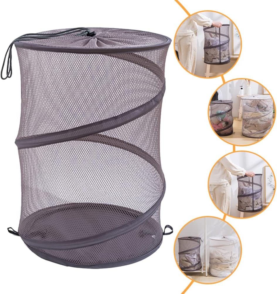 Zerodeko Foldable Dirty Clothes Container Laundry Basket Practical Storage Organizer for Bedroom and Living Room Space-saving Design for Easy Use and Clean