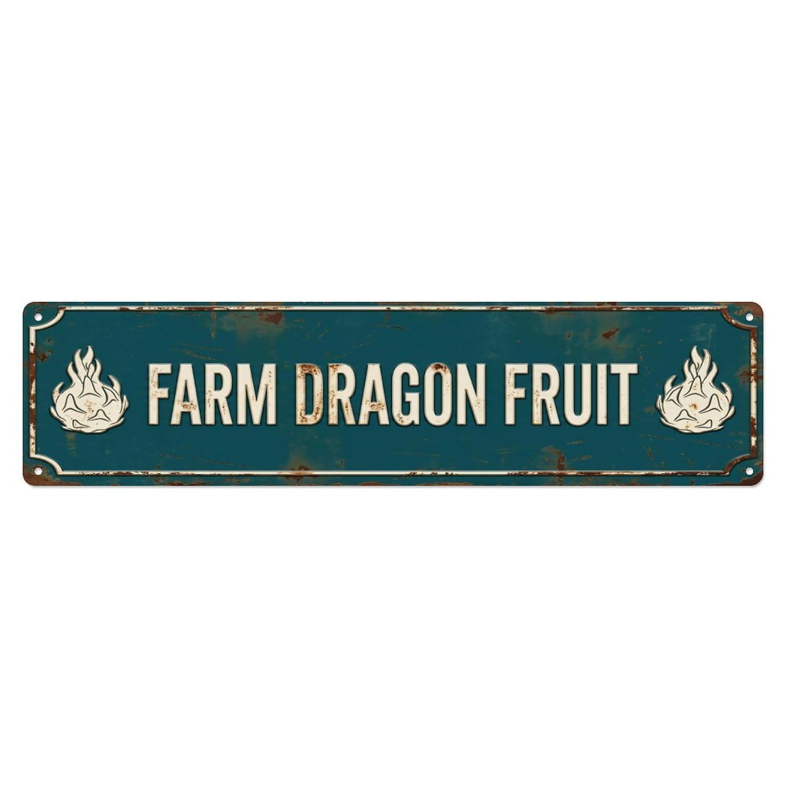 FARM DRAGON FRUIT Vintage Fruit Rustic Farmhouse Metal Tin Sign