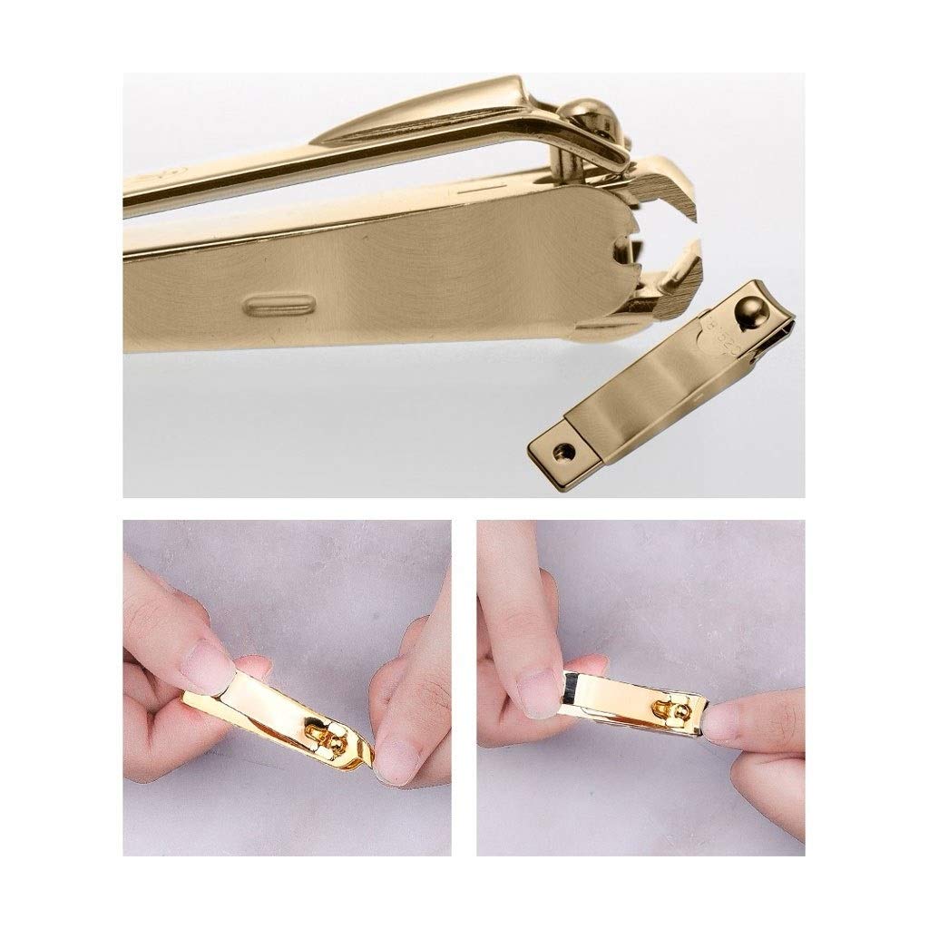 TONGQIC Nagelknipser-Set Rot Runde Nagelknipser Set, goldene Nagelknipser, Augenbraueclip, Augenbraue Schere, Ohr-Auswahl, Nagelknipser Tool (7 teiliges Set) Nagelknipser-Kit(B)