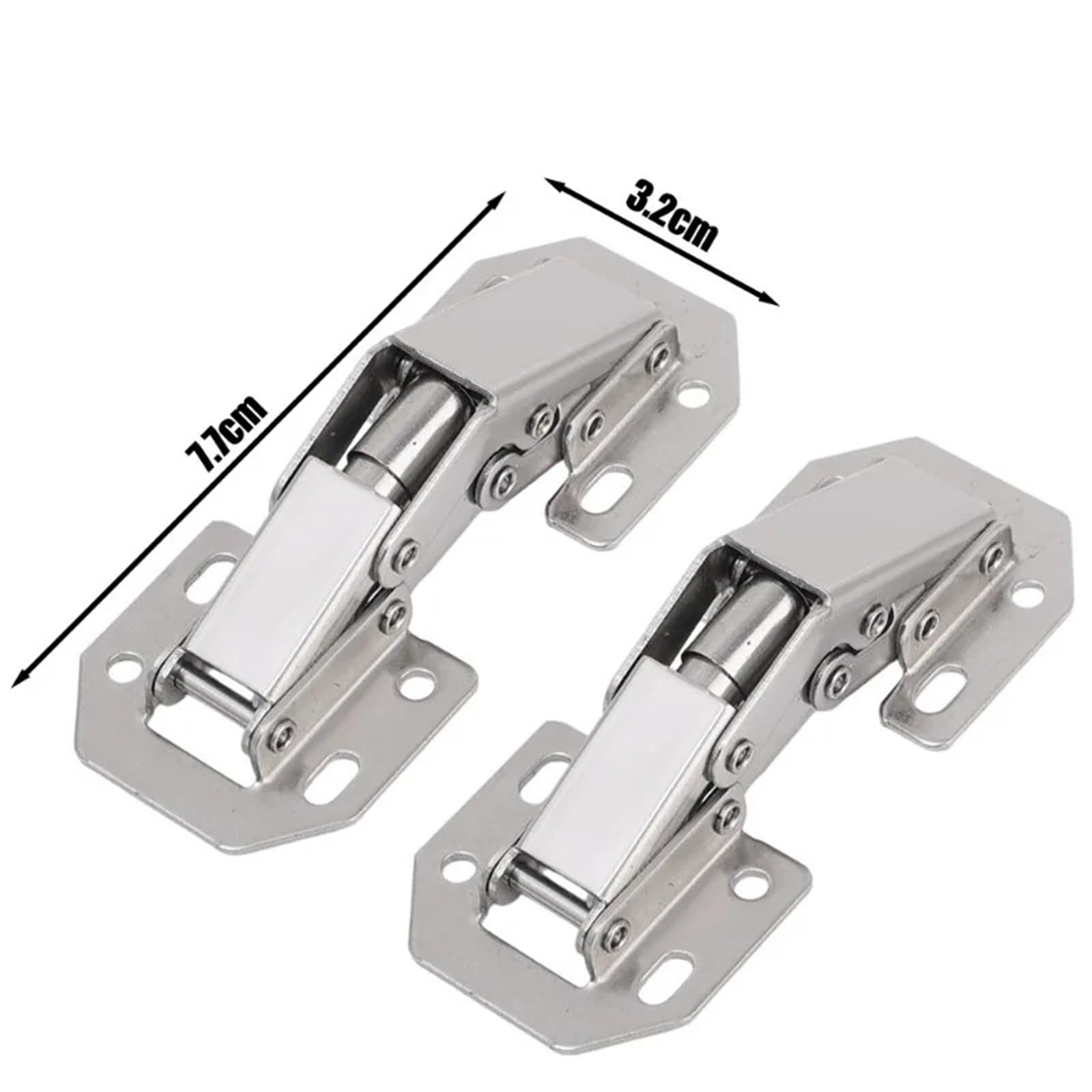 Zawiasy meblowe ze stali 90 stopni – hydrauliczny zawias z cichym domykiem, bez wiercenia, do mebli kuchennych i łazienkowych(10pcs)