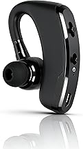 V9 Bluetooth Earpiece, Single Wireless Ear Hook Earphone, 14 Hours Talktime, Noise Cancelling Bluetooth Headset for Sports Driving Business