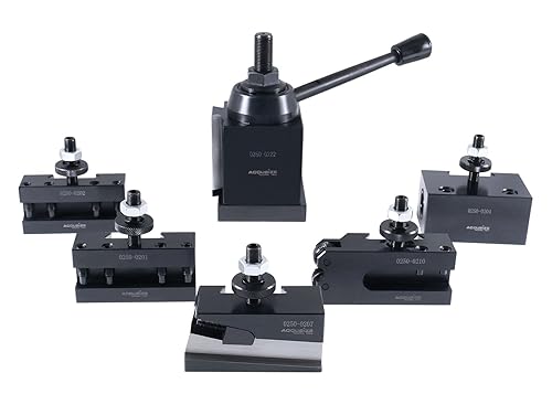 Accusize Industrial Tools Juego de 6 piezas de portaherramientas de cambio rápido tipo cuña BXA para torno con capacidad de giro de 10-15
