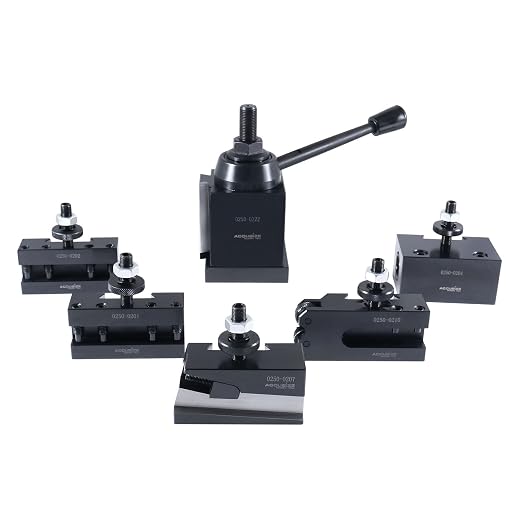 Accusize Industrial Tools 10-15 inch Wedge Type Quick Change Tool Post 6 pc for No 200 Bxa 0251-0222