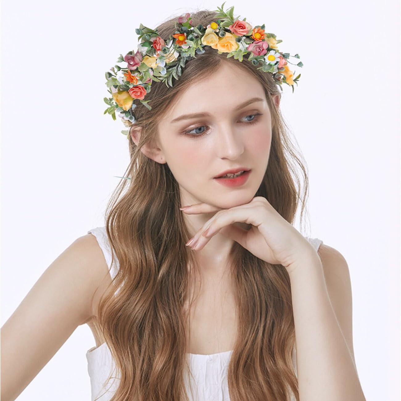 Maternity Flower Crown Wedding Headband Polyestersize adjustable floral 20201106031613_file_5fa4bffd34  main image 4