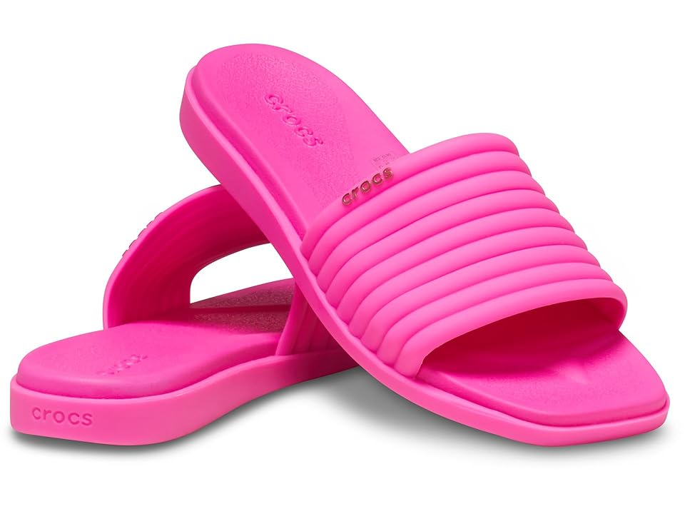 Crocs Miami Slide (Pink Crush) Women's Sandals INTERNATIONAL SHIPPING