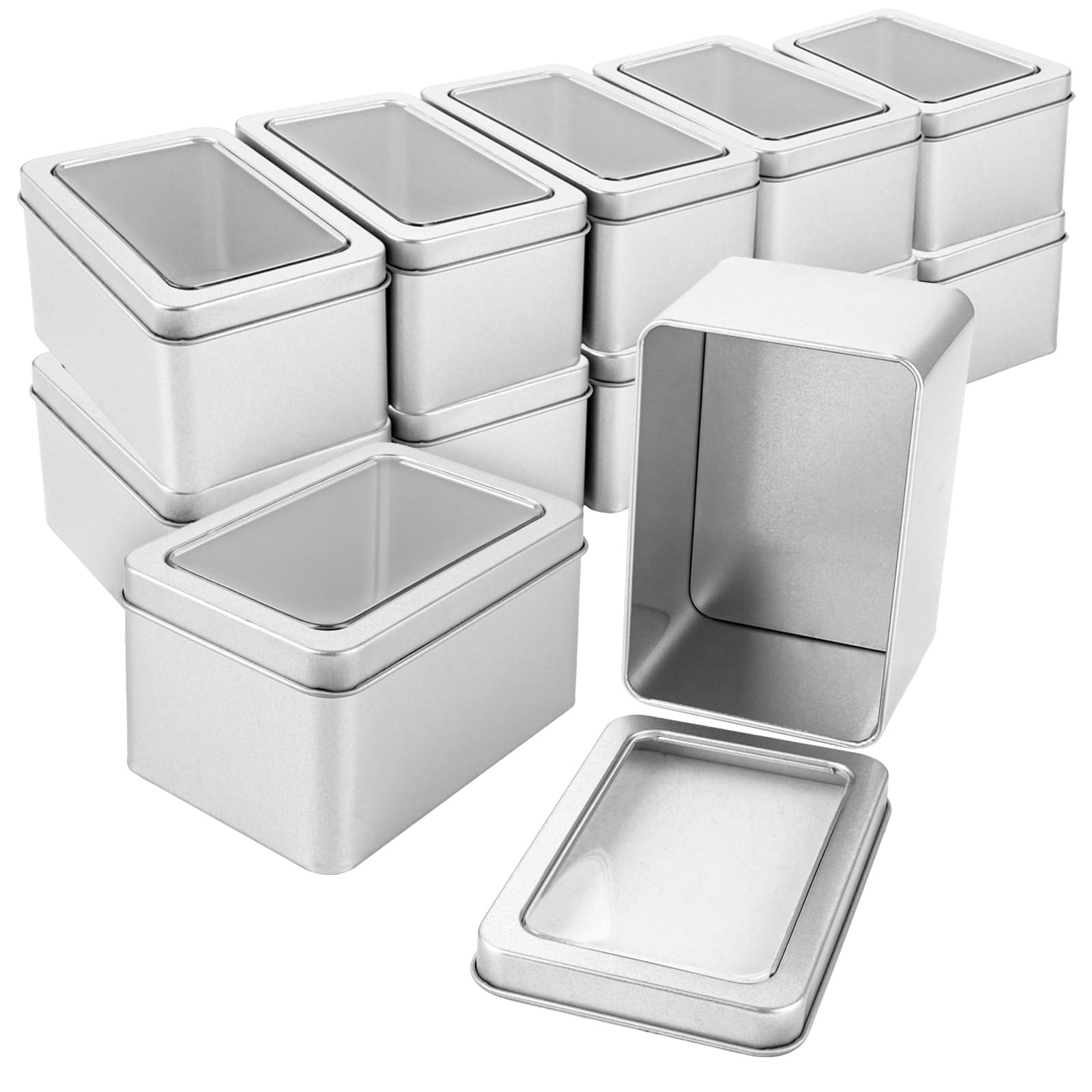 4 PCS BARATTOLI Di Latta Con Coperchio Scatola Biscotti Piccola Lattina