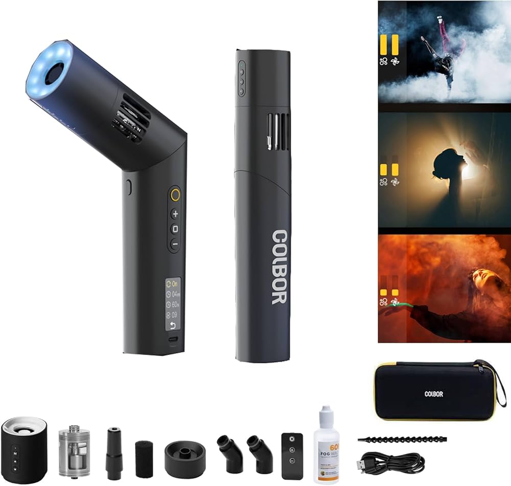Amazon | Colbor CF5 ポータブルフォグマシン、RGB フルカラーライト