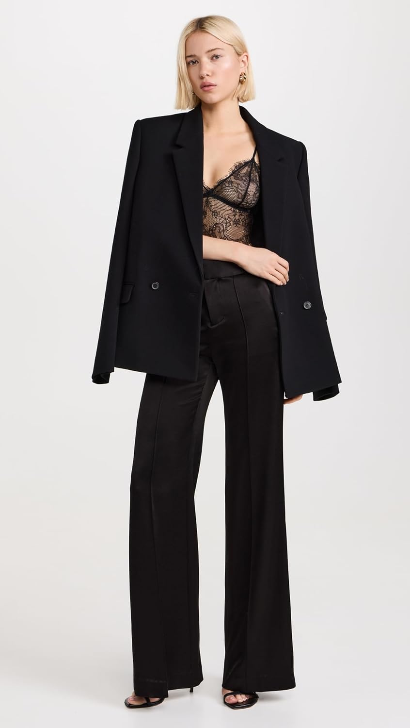 alice + olivia Women's Dylan Satin Pants - Image 5