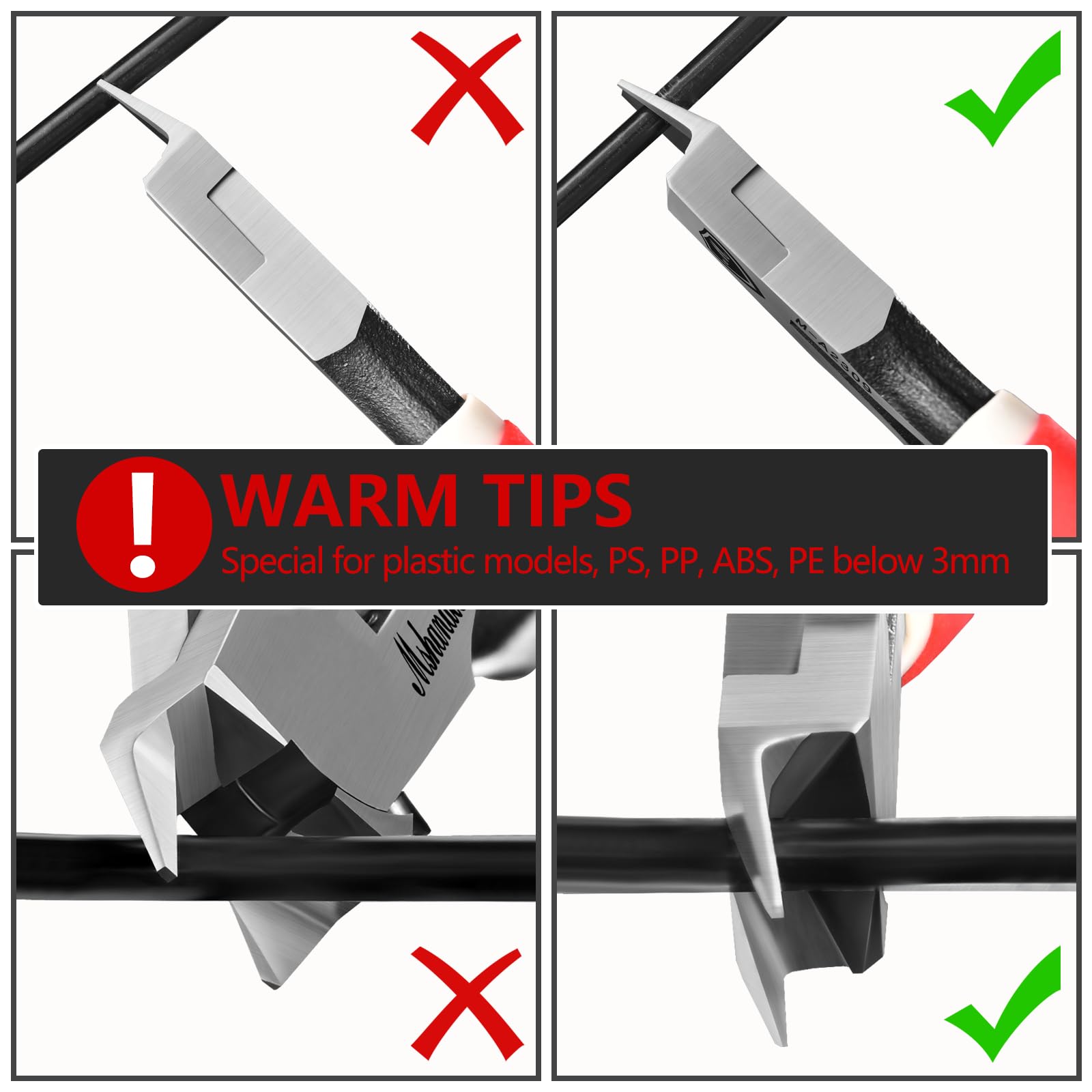 Tronchese per modellismo, tronchesi ultra sottili a lama singola, 12,2 cm, tronchesi per hobby, kit di modelli professionali per modellismo Gunpla in plastica, con copertura protettiva e