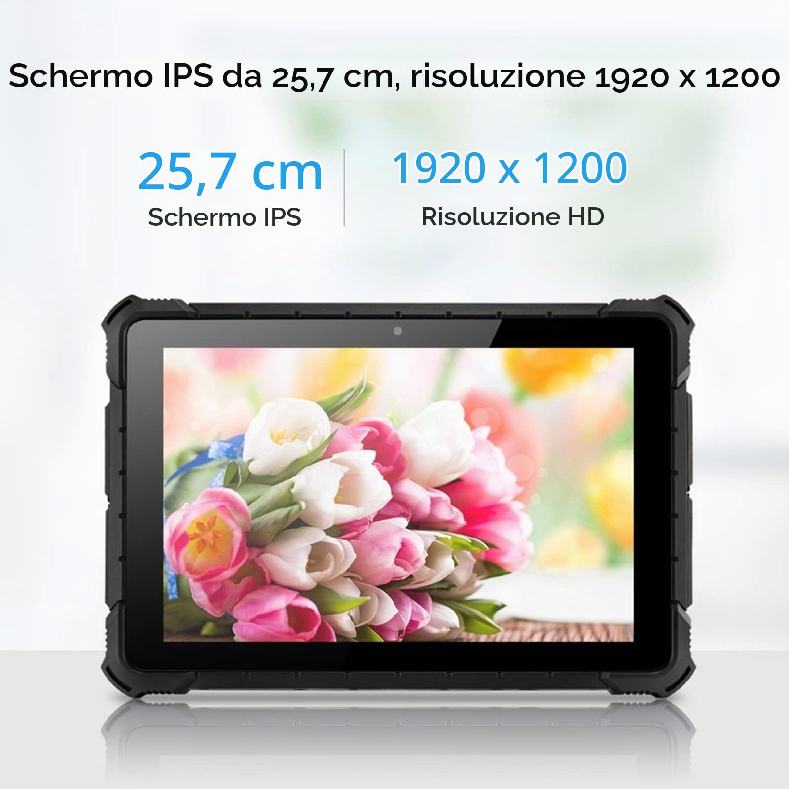 PiPO X4 - Rugged Tablet PC resistente a urti, acqua e polvere (IP67) con Windows 10, 10.1" IPS Full HD, Pentium J4205, 8 GB RAM, Memoria 128 GB, NFC