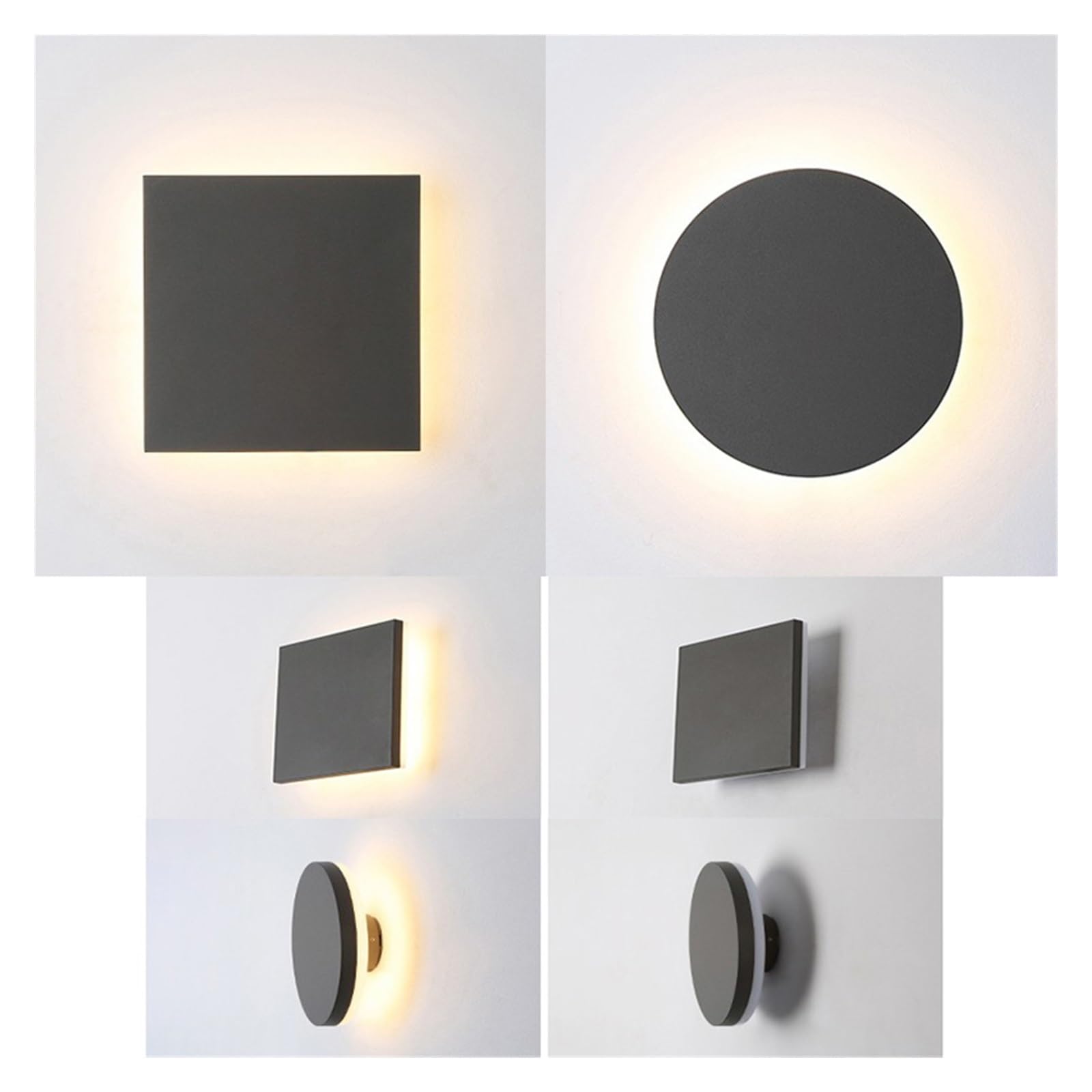 yaoqijie Lampada da parete a LED per interni soggiorno decorazione lampada da parete lampada da parete per illuminazione domestica Loft luce per scale rotonda/quadrata in alluminio 6 W 12 W durata