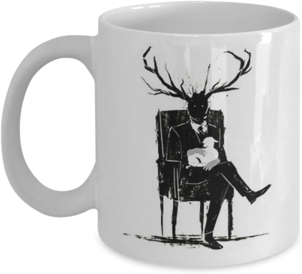 Hannibal Lecter Stag Antlers Lamb - Coffee Mug, Tea Cup, Funny, Gift for Ideas, Father's Day, Dad, Daughter, Quote, Love, Him, Her, Women, Mother, Wife, Sister, Girlfriend, Boyfriend