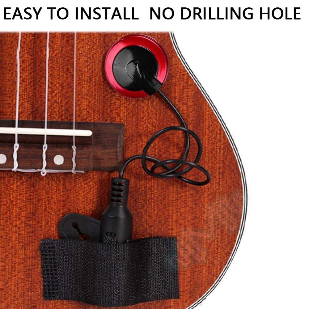 Alomejor Gitara przetwornik Piezo Mikrofon Przetwornik do ukulele Cello Banjo Mandolin String instrument muzyczny